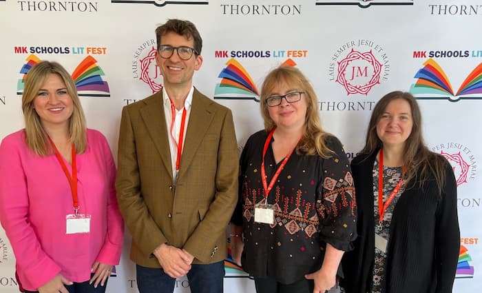 School children enjoy literary workshops and book signings with amazing authors at Thornton College – MK Schools Lit Fest 2024!